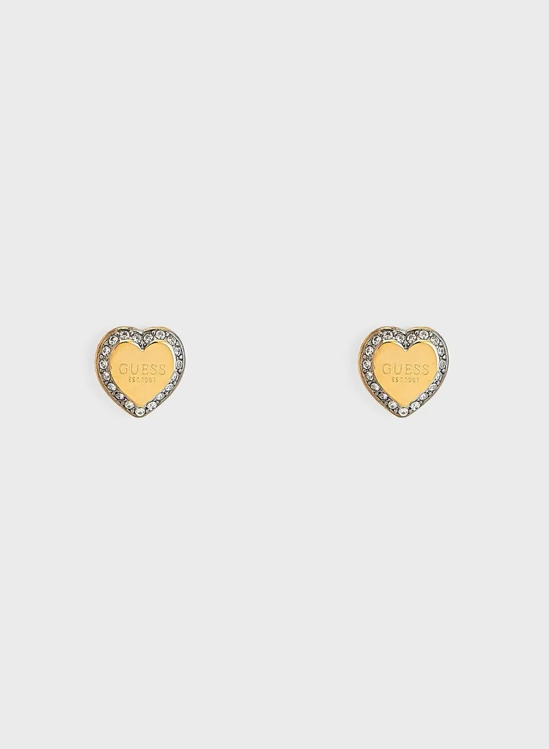 GUESS Fine Heart Earrings