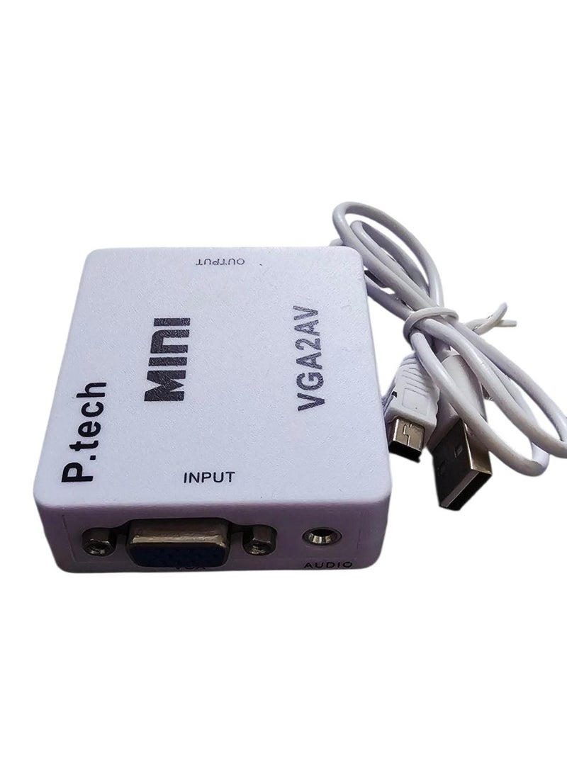 VGA to AV Converter – Connect PC to TV/AV Display Easily - Image 1