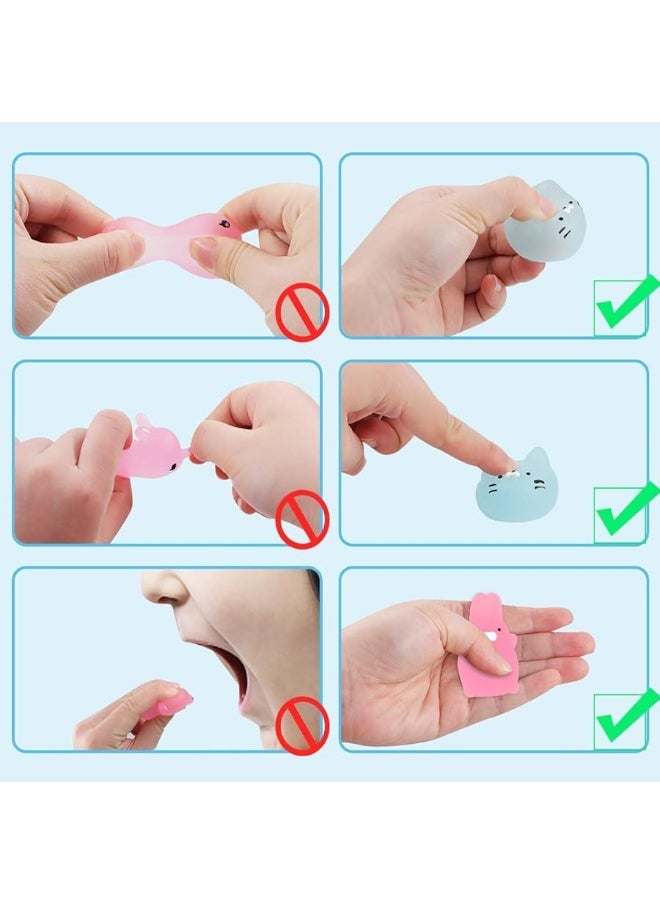 POKONBOY POKONBOY Mochi Squishy Toys Glow in The Dark for Party Favors  30 Pack Mini Kawaii Cute Animal Squishies Stress Relief Squishy Animals Mochi Cat Squishy with Gift Box  - Image 2