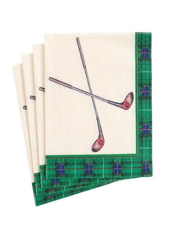 Caspari Golfing Paper Cocktail Napkins - 20 Per Package - Image 1