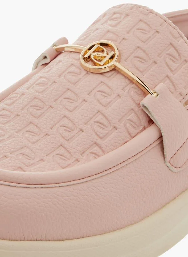 Paprika PINK Women Monogram Embossed Slip-On Mules for Women | Best Price UAE