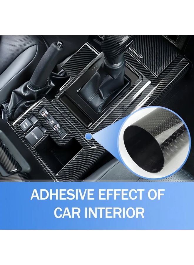 6D Glossy Black Carbon Fiber Vinyl Wrap 7 87x59 84 Inch Self Adhesive For Car Motorcycle Boat - Image 5