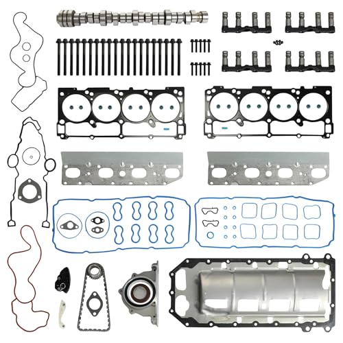 YIDEZU 5.7L MDS HEMI Lifters Camshaft Kit Timing Chain Kit Head Gasket Set Fit for Chrysler 300 for Dodge Challenger Durango for Jeep Grand Cherokee 5.7L V8 2009-2015 HS26423PT 90750S OS21077 53022372AA - Image 1