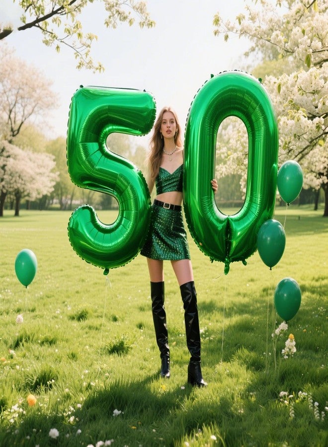 Kelfuoya 40 Inch Balloon 5 Number Balloons,Giant Number 5 Balloons Foil Mylar Helium Green Number Balloons for 15th 25th 35th 50th Birthday Party Supplies Anniversary Event Celebration Decorations - Image 3