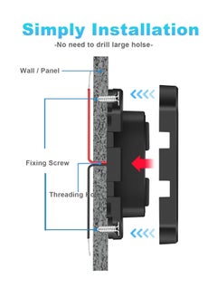 KASTWAVE 4PCS 12V RV USB Outlet with Touch Switch & Braille, USB Outlet Panel Wall Mount, 48W Dual PD3.0 Type-C & Quick Charge QC3.0 USB-A Port Panel Mount, Car USB Socket Charger Adapter for RV Marine Boat  - Image 5