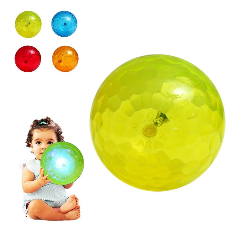 Wembley Plastic Light Ball For Kids Play Led Soft Bouncing Flashing Lightning Baby Ball Glow In The Dark Toys For Kids - 6" Inch Pk Of 1, Handball - Image 1