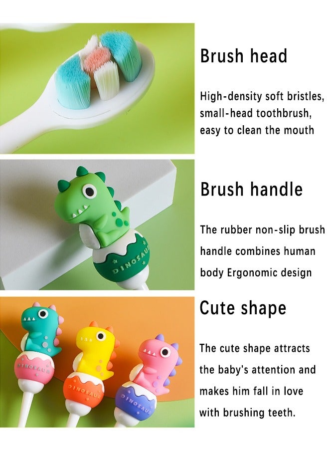 HaveDream Children's Cartoon Toothbrush And Tooth Cup Set (Red Toothbrush + Yellow Tooth Cup) - Image 5