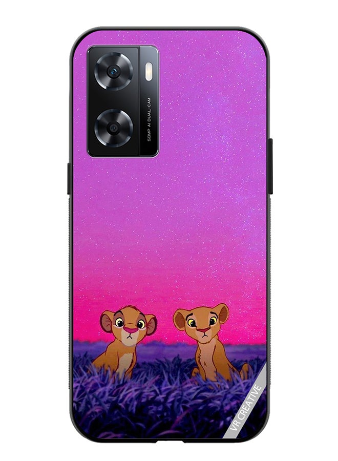VR CREATIVE Protective Case Cover For Oppo A57/A77s Lion King Design Multicolour - Image 1