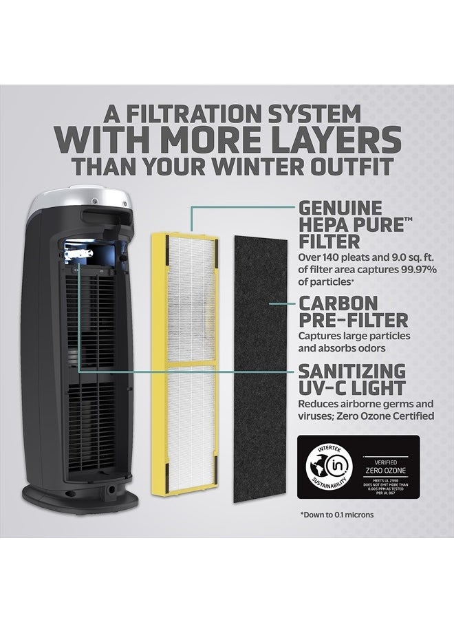 GermGuardian - HEPA Air Purifier for Home, Large Room Air Purifiers with HEPA Filters, Removes 99.97% Pollutants, UV C, AC4825E, Gray - Image 1