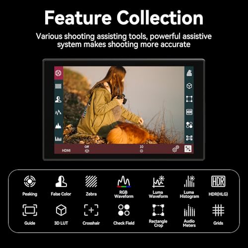 Portkeys HD7T Camera Monitor 7 1000nit High Brightness Touchscreen Field Monitor with Top Shortcut Keys Suitable for DSLR Camera - Image 3