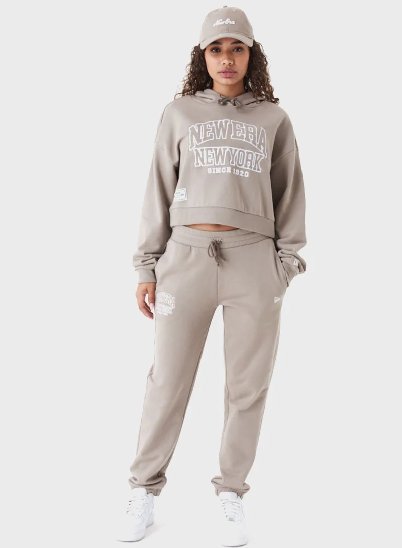 NEW ERA New Era Wordmark Cropped Hoodie