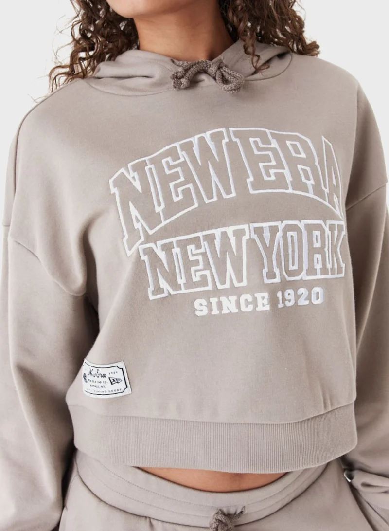 NEW ERA New Era Wordmark Cropped Hoodie