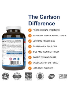 Carlson Carlson - Elite EPA Gems, 1000 mg EPA Fish Oil, Wild-Caught, Norwegian Fish Oil, Sustainably Sourced, Helps Maintain Healthy Triglyceride Levels, 120 Softgels  - Image 2