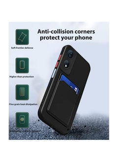 Wtech Silicone TPU With Card Holder Case Cover For Honor X7b 4G 2023 Black  - Image 2