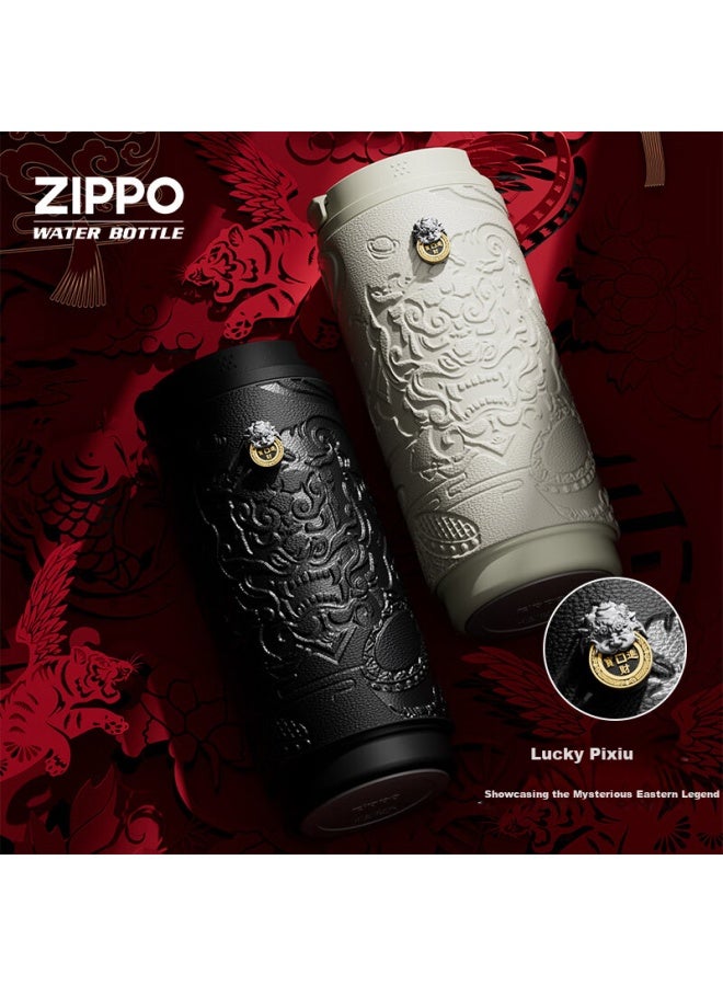 Zippo كوب زيبو فنج شوي بيكسيو المعزول كوب قهوة محمول عالي القيمة للرجال كوب ماء من الفولاذ المقاوم للصدأ كوب للزوجين - Image 4