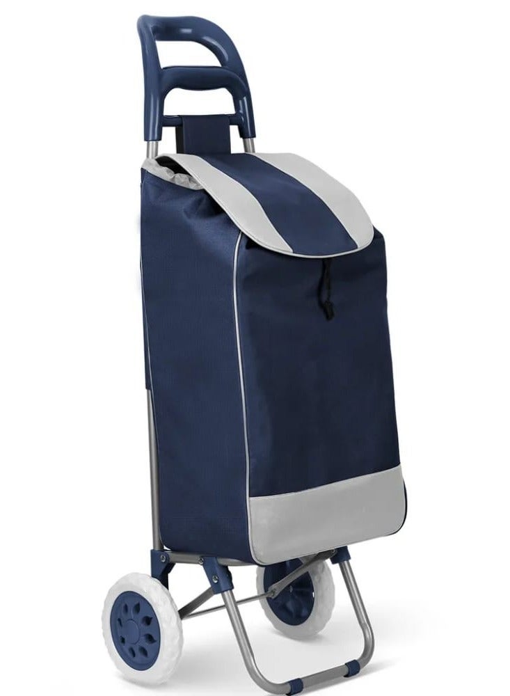 Foldable Utility Shopping Cart with Wheels – Heavy Duty Portable Grocery Trolley for Shopping & Travel - Image 4