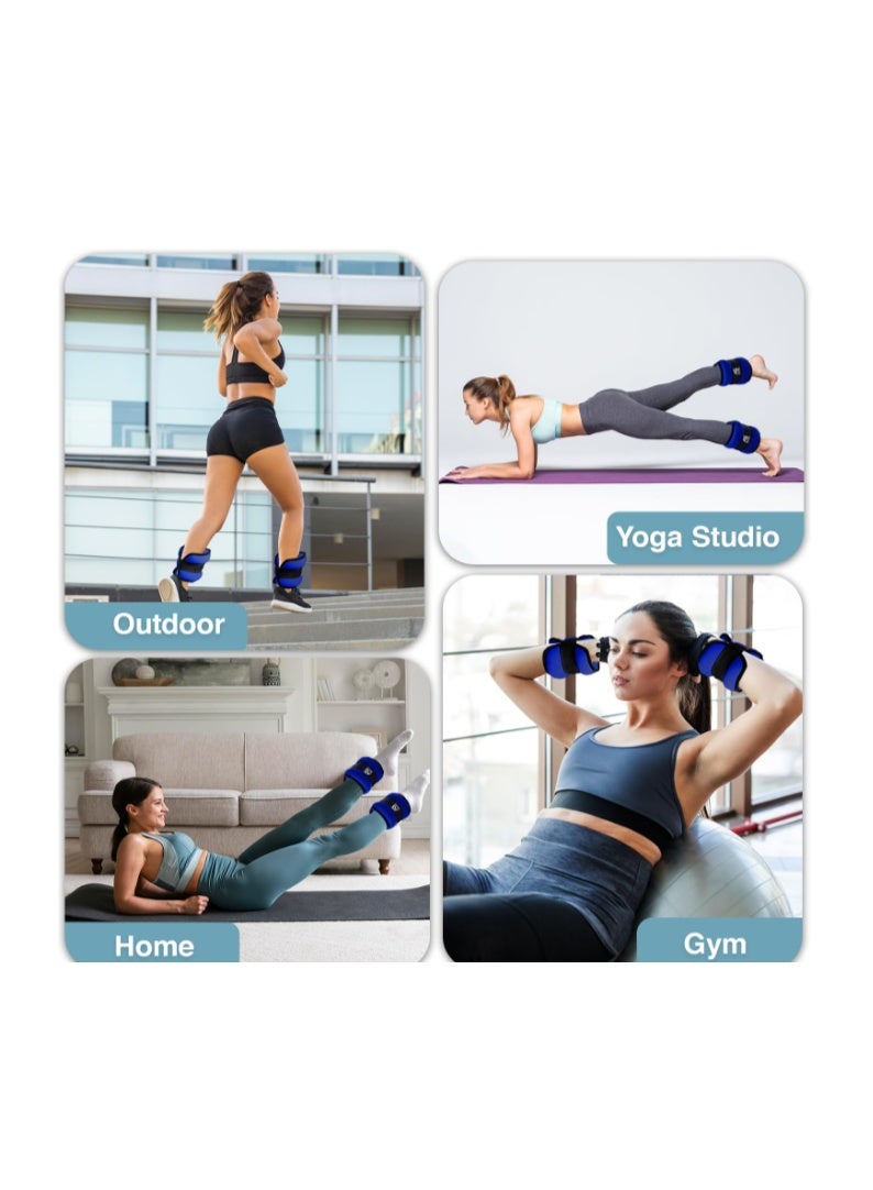 Allure Sphere Ankle Weights With Adjustable Straps For Men & Women 0.5Kg- 2.5Kg In Pair - Wrist & Leg Weights For Jogging, Running, Gymnastics, Fitness Exercise, Workouts - Image 2