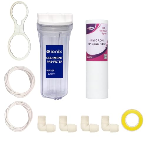 IONIX Transparent pre Filter for ro Water Purifier, Full Transparent See Thru Pre Filter housing Kit & Combo for All RO/UV/UF Water purifiers - Image 1