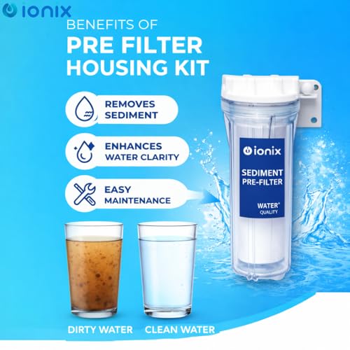 IONIX Transparent pre Filter for ro Water Purifier, Full Transparent See Thru Pre Filter housing Kit & Combo for All RO/UV/UF Water purifiers - Image 2