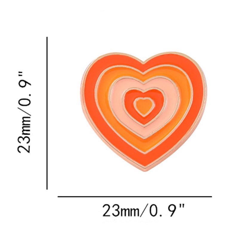 DD-life 12 Pcs Rainbow Color Heart Enamel Pins Cute Rainbow Gradient Heart Shape Brooch Fashion Shiny Brooch for Any Special Occasions - Image 2