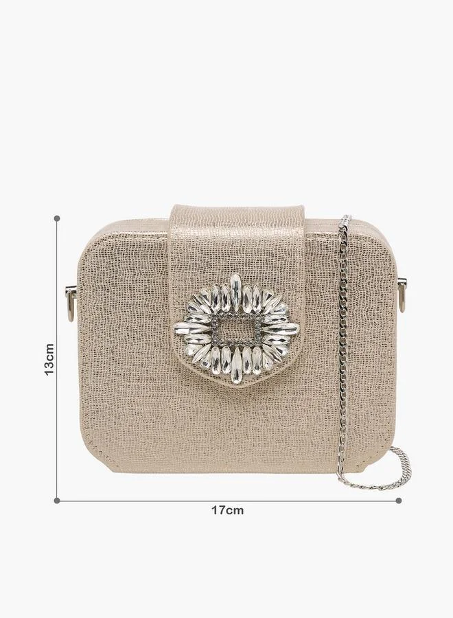 Celeste Embellished Clutch with Chain Strap Ramadan Collection