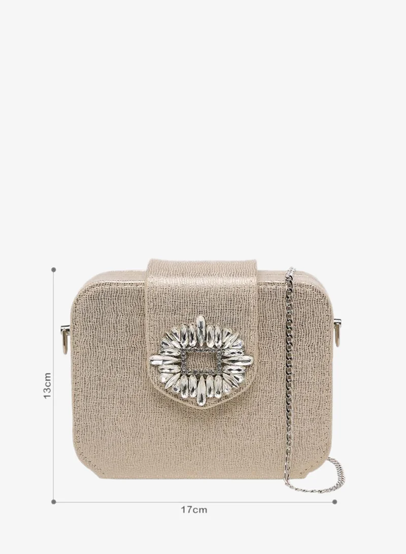 سيليست Embellished Clutch with Chain Strap Ramadan Collection