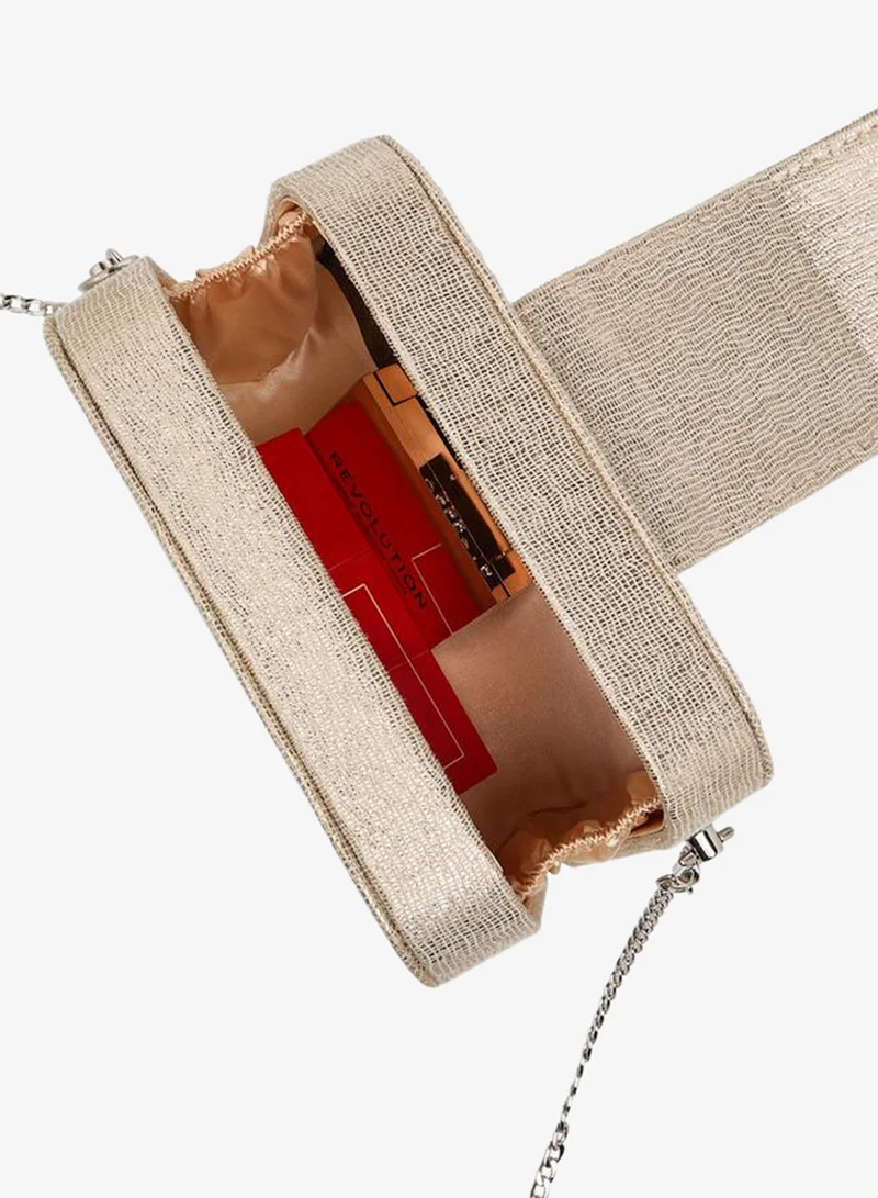 Celeste GOLD Embellished Clutch with Chain Strap for Women | Best Price UAE