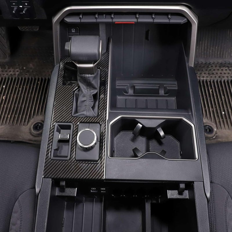 QASULER Carbon Fiber Gear Shift Panel Trim for Toyota Tundra/Sequoia - Image 3