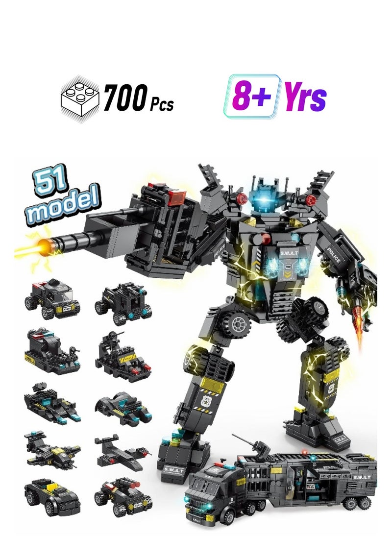 51-in-1 Robot Building Kit for Kids STEM Building Toys Erector Set for Boys 8-12 Engineering STEM Projects Construction Building Blocks Toys Gifts for Boys Kids Age  - Image 1