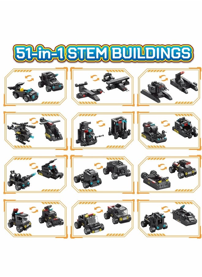 51-in-1 Robot Building Kit for Kids STEM Building Toys Erector Set for Boys 8-12 Engineering STEM Projects Construction Building Blocks Toys Gifts for Boys Kids Age  - Image 3