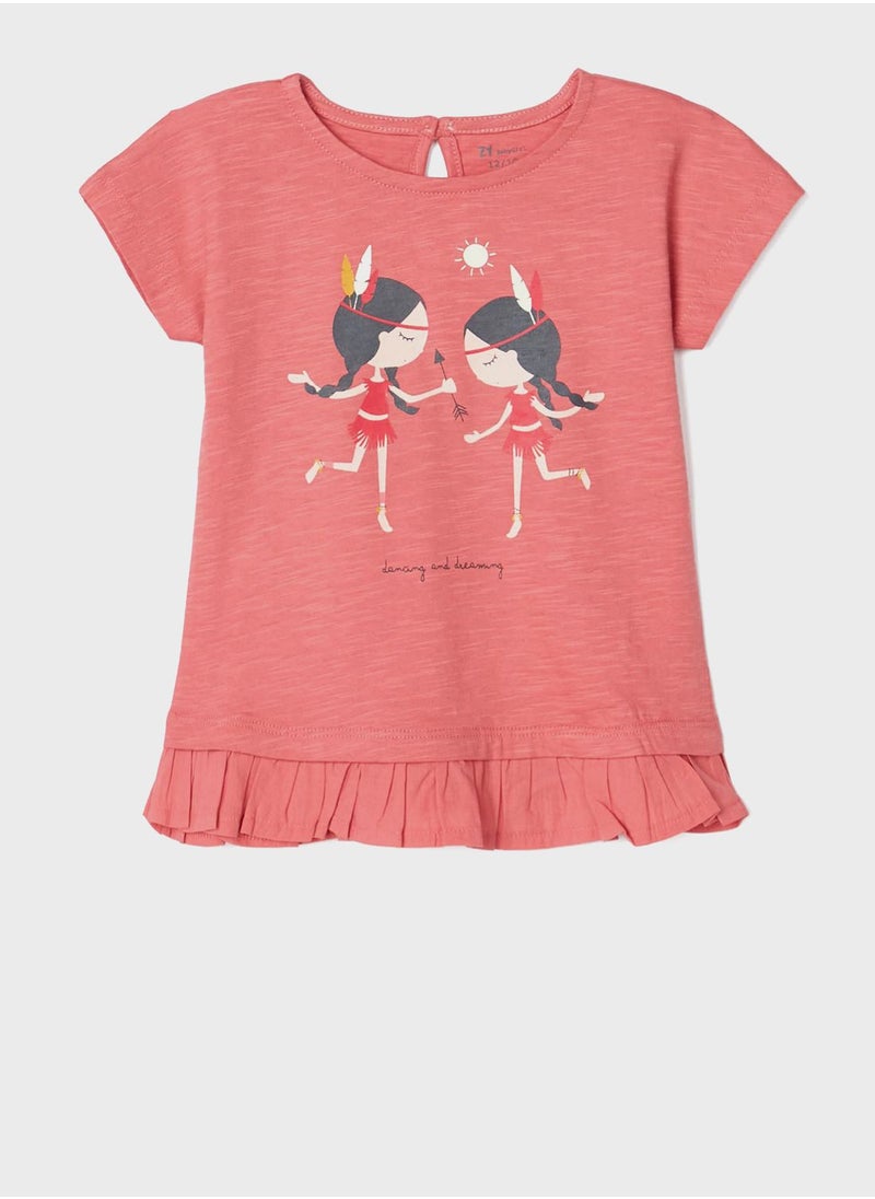 Zippy - Infant Graphic Ruffle Hem T-Shirt - Image 1