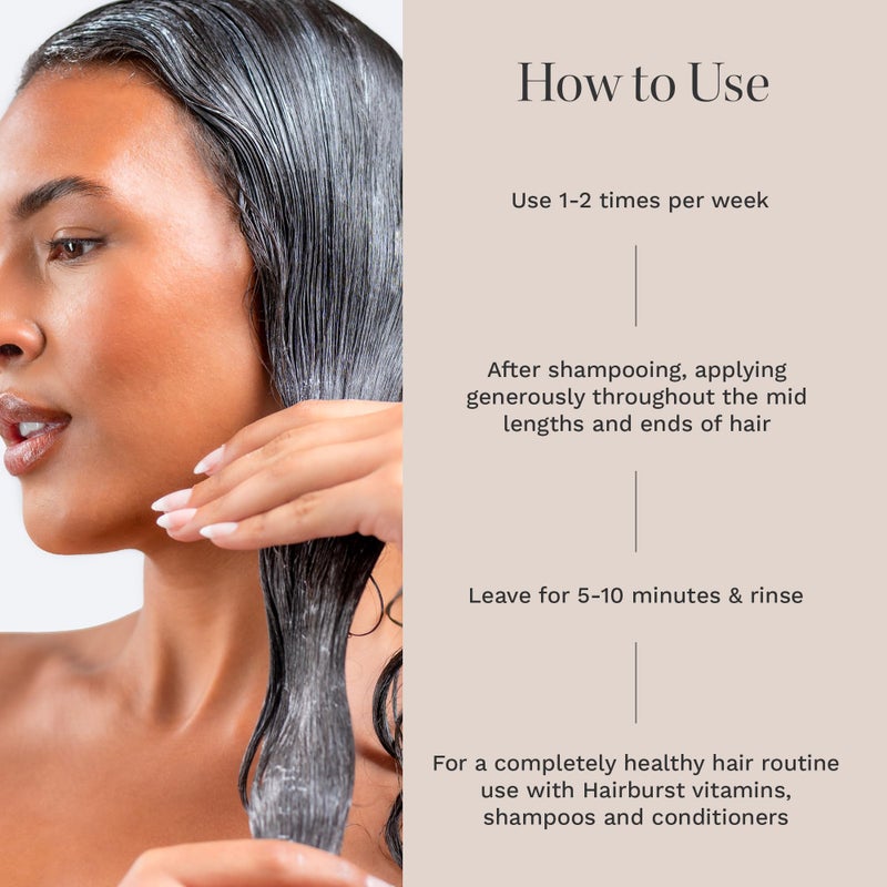 HAIR BURST Hydrating Hair Mask with Avocado Oil, Coconut & Black Oat Extract - Deep Conditioner for Hair Growth, Dry or Damaged Hair - Thickening Nourishing Hair Repair Treatment - 7.4 fl oz - Image 5