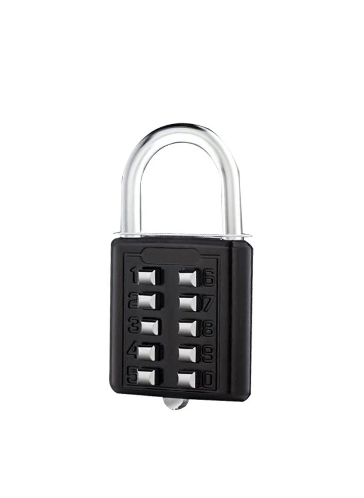 Generic Padlock Digits Combination Lock,Button Combination Security Padlock Digital Lock, for Gym or Sports Locker, Case, Toolbox, Fence, Hasp Cabinet  - Image 1