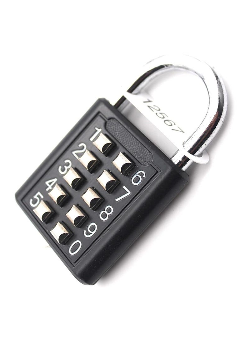 Generic Padlock Digits Combination Lock,Button Combination Security Padlock Digital Lock, for Gym or Sports Locker, Case, Toolbox, Fence, Hasp Cabinet  - Image 2