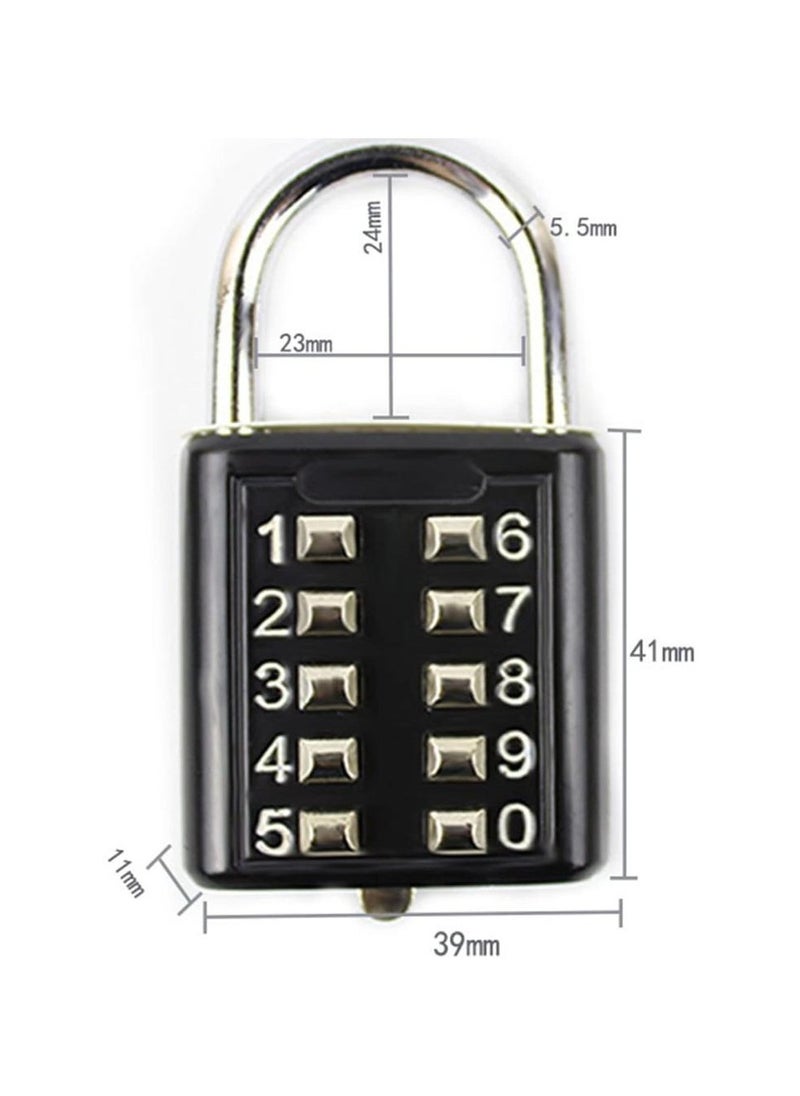 Generic Padlock Digits Combination Lock,Button Combination Security Padlock Digital Lock, for Gym or Sports Locker, Case, Toolbox, Fence, Hasp Cabinet  - Image 3
