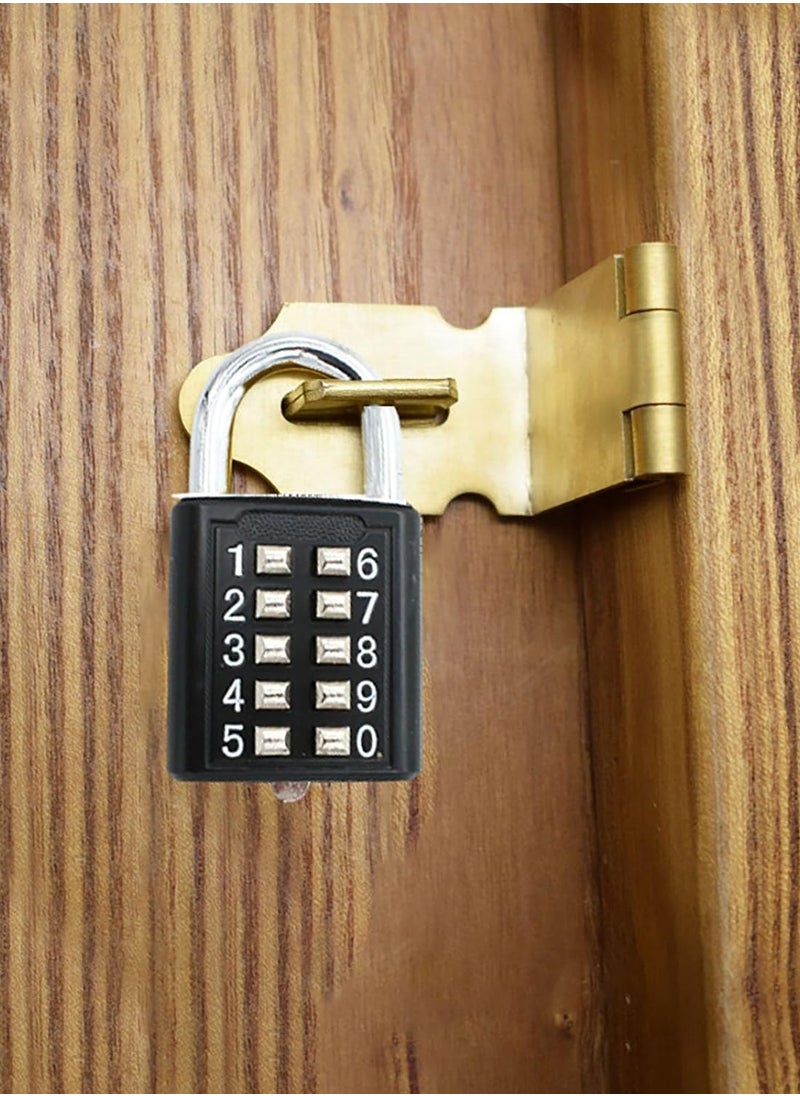 Generic Padlock Digits Combination Lock,Button Combination Security Padlock Digital Lock, for Gym or Sports Locker, Case, Toolbox, Fence, Hasp Cabinet  - Image 4