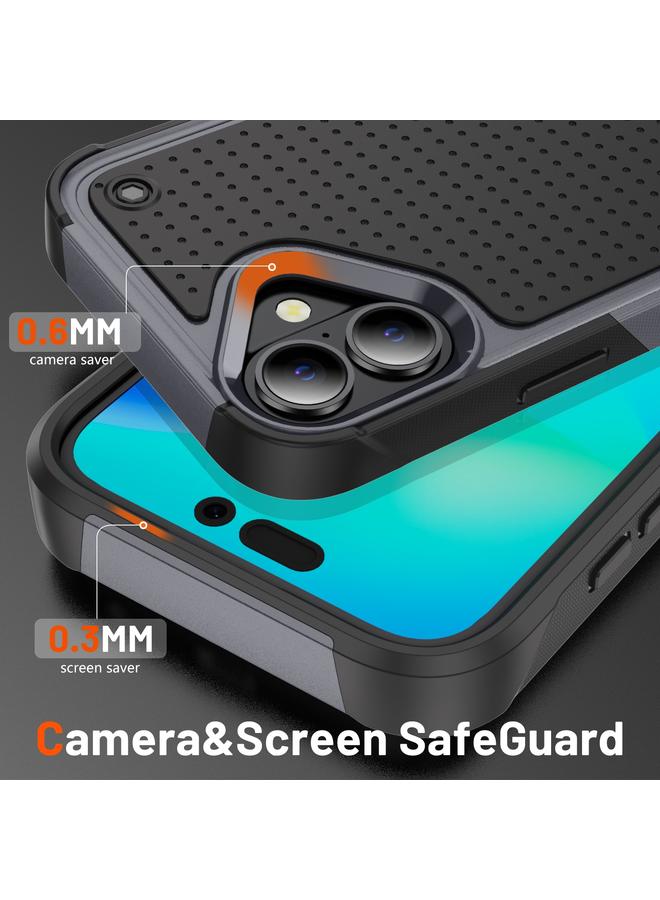 اس-توب جراب لهاتف iPhone 16 PC + جراب هاتف واقي مقاوم للصدمات من مادة TPU - Image 5