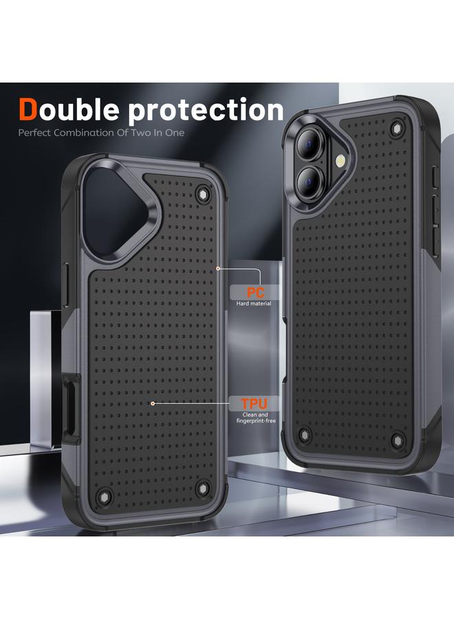 اس-توب جراب لهاتف iPhone 16 PC + جراب هاتف واقي مقاوم للصدمات من مادة TPU - Image 3