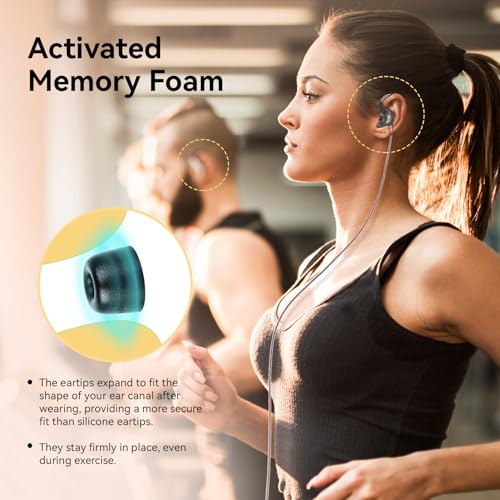 Kinboofi 6 Pairs KBEAR KF01 Memory Foam Eartips, KINBOOFI KZ ZS10 PRO Replacement IEM Eartips Earbuds for KZ ZST ZS10 PRO X AS10 AS24 ZSN PRO X ZS10 PRO2 TANGZU WAN'ER CCZ DC02 DC01-PRO Wired Headphone - Image 3