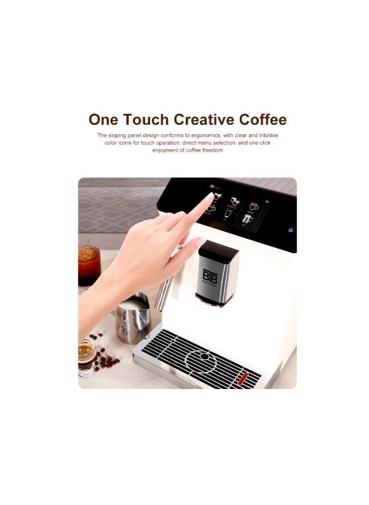 ecoffee Home Smart Fully Automatic Hot Milk Water Steam Latte Cappuccino Long Coffee Espresso Coffee Machine BTB-208  - Image 5