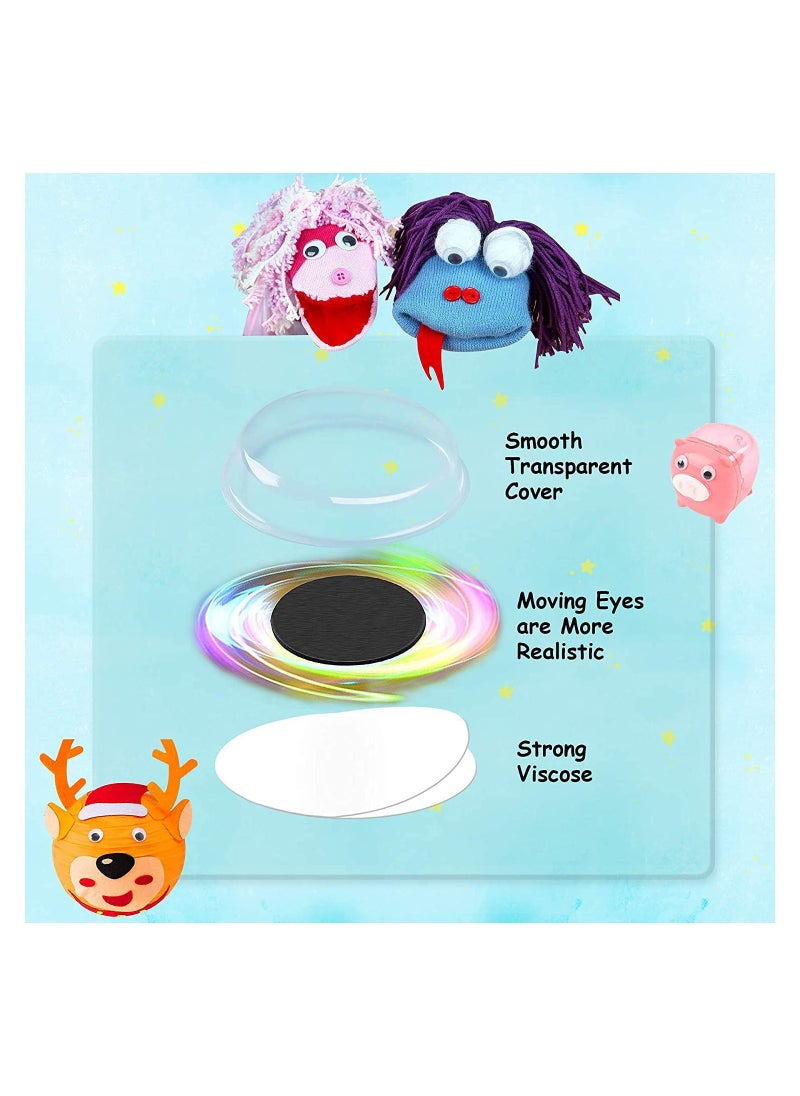Captaintech Wiggle Eyes Self Adhesive Black White Googly Eyes, Plastic Wiggle Eyes Self- Adhesive Googly Eyes for Scrapbooking DIY Crafts Doll Masking Supply for DIY Crafts Decoration (30mm) 200 Pieces  - Image 4