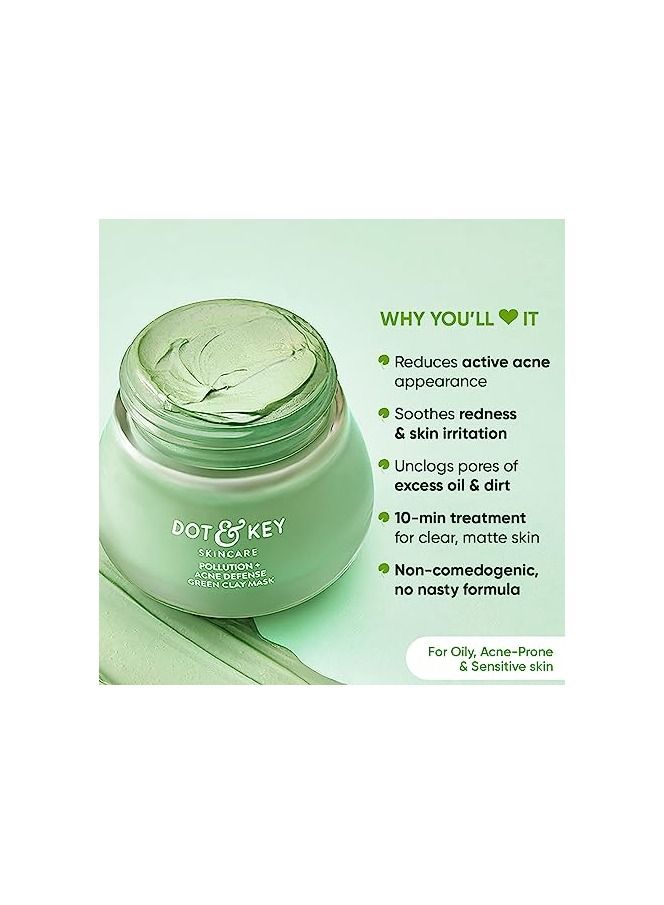 Dot & Key Skin Care Pollution + Acne Defense Green Clay Mask  85g - Image 2