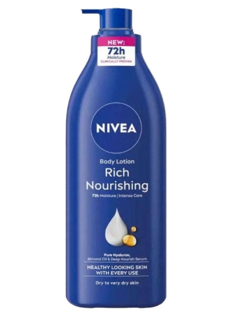 Nivea 72h Intense Moisture Rich Nourishing Body Lotion For Dry Skin 400ml & Raw Shea Butter  Body Lotion Natural Shea Butter And Vitamin E 750 Ml Bundle - Image 2