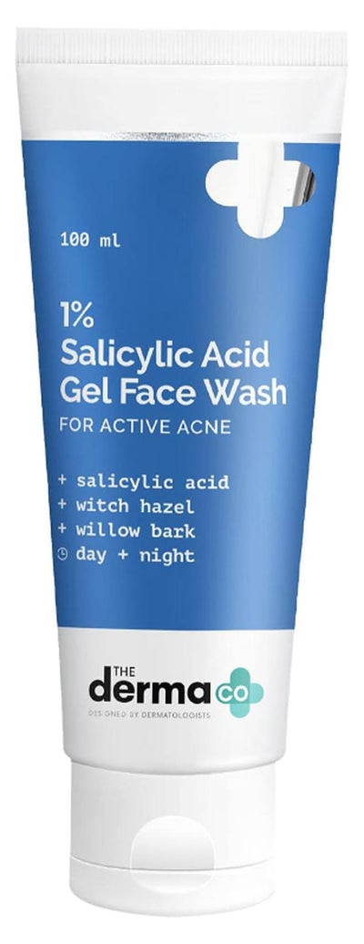 THE derma Co 1% Salicylic Acid Gel Face Wash With Salicylic Acid And Witch Hazel For Active Acne -