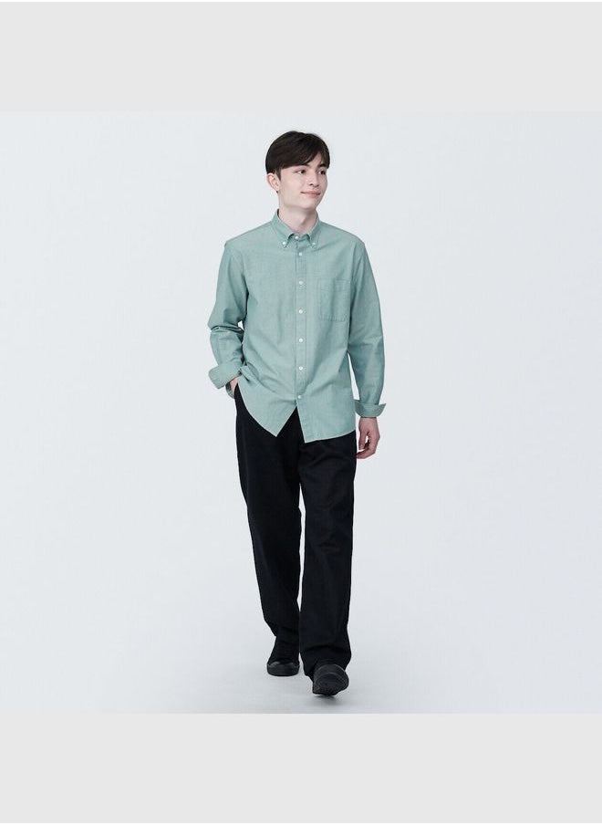 MUJI Washed Oxford Button Down Long Sleeve Shirt  - Image 2