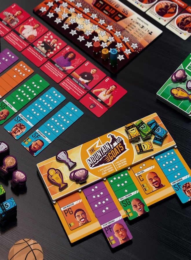 BOARD GAME TABLES.COM باسكت بوس - لعبة استراتيجية - لعبة لوحية للمزادات - لعبة لوحية رياضية - من 2 إلى 5 لاعبين - مدة اللعب 40 دقيقة - Image 5