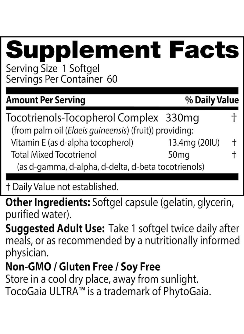 Doctor's BEST Tocotrienols Contains Evnol Suprabio Full Spectrum Vitamin E Complex 60 Count  - Image 5