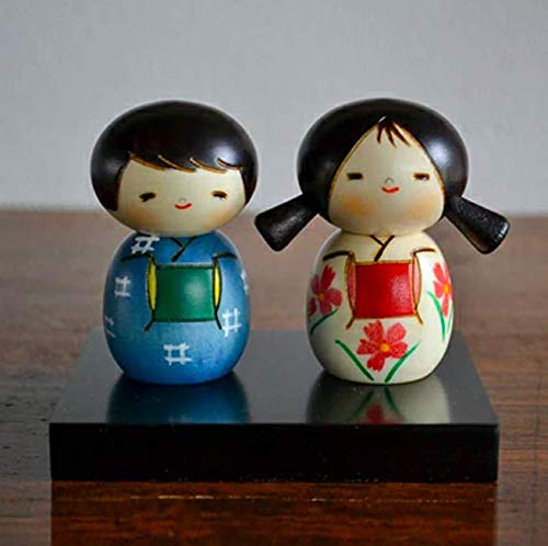 noren Usaburo Modern Japanese Kokeshi Doll NAKAYOSHI Made in Japan Collectible Figurines Traditional Crafts boy Girl in Kimono - Image 5