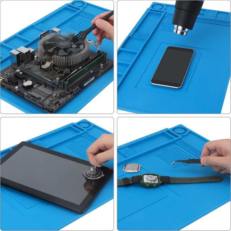 COOLCOLD 115 in 1 Screwdriver Set with Magnetic Precision Bits, Silicone Heat Resistant Mat (932°F, 17.8x11.8 inch) | Professional Repair Tool Kit for Laptop, Mobile, Tablet, Drone & Electronics - Image 5