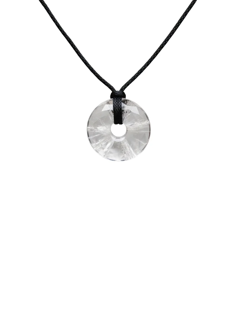 British Fossils قلادة دونات 6 ملم بالكوارتز